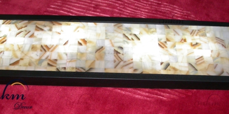 Cabecero de onix con marco - Dimensiones: 167 x 47 x 12 cm - Solicite información sobre la medida que desee. Iluminación bajo consumo incluida